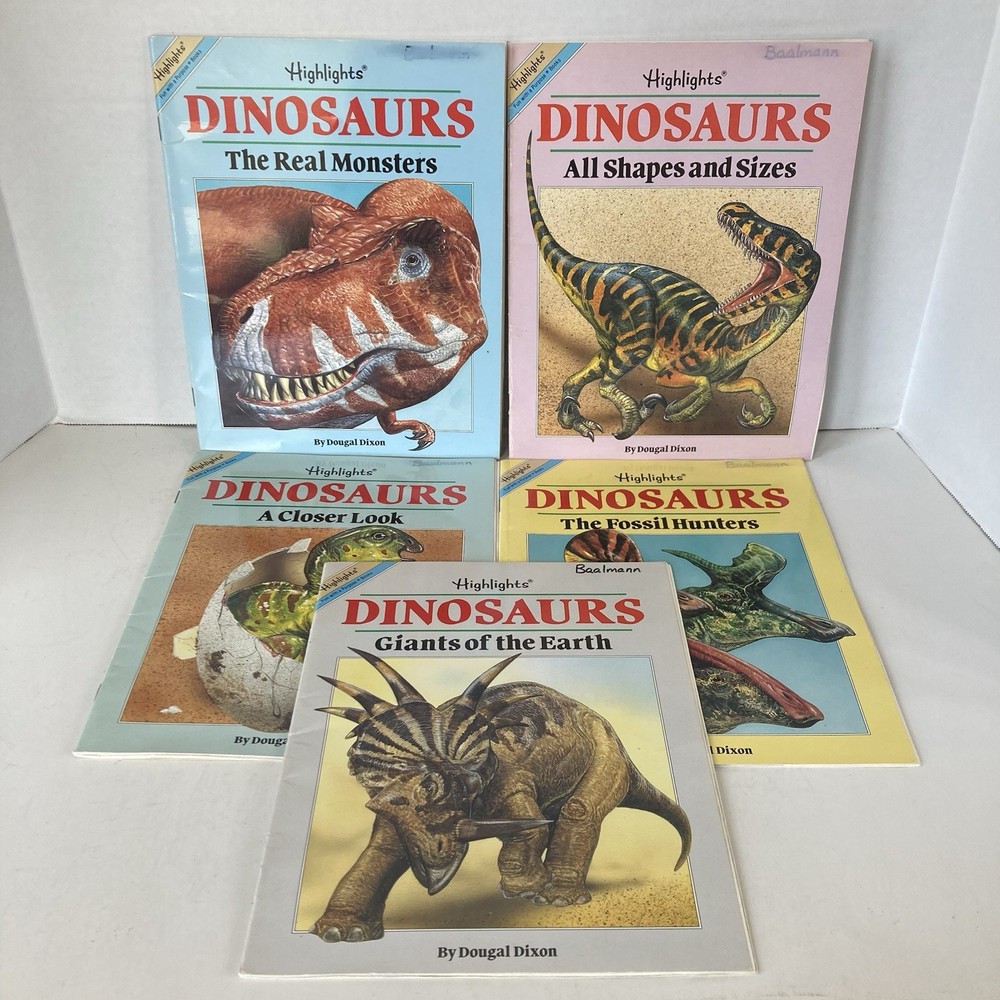 Vintage 1993 DINOSAURS Dougal Dixon Lot of 5 Highlights Books for Children