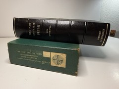 Oxford Cambridge NEB New English Bible Leatherex Apocrypha Bevelled Boards 65A