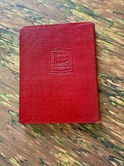 Antique Red Little Leather Small Book Will Of The Mill Stevenson Classic NY