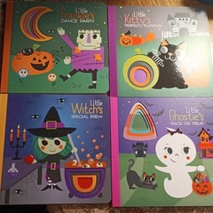 Make Believe Ideas 4pc Halloween Illustrated Board Books: Little Frankie/Kitty