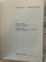 Hydraulic Transients By V. L. Streeter & E. B. Wylie 1967 HC/DJ