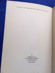 FRANCE AT WAR – FIRST AMERICAN EDITION BY W. SOMERSET MAUGHAM