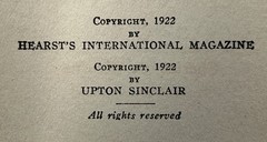 VTG They Call Me Carpenter: A Tale of the 2nd Coming by Upton Sinclair – 1922 HC