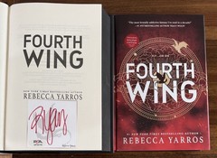 SIGNED Rebecca Yarros Fourth Wing Holiday 1st Edition Book PSA DNA COA Autograph