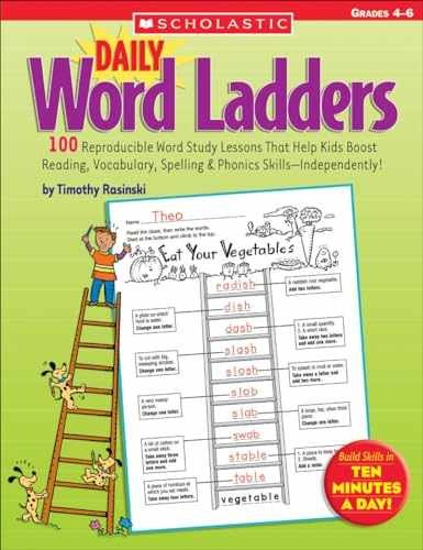 Daily Word Ladders: Grades 4-6 – Paperback, by Rasinski Timothy V. – Very Good o