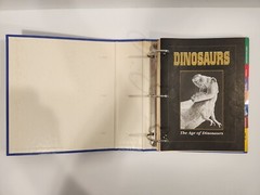Dinosaur Cards By Newfield Publication 1994. 3 Ring Binder and 83 Pages/Inserts