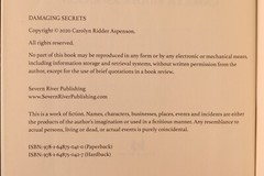 Damaging Secrets (Rachel Ryder) by Carolyn Ridder Aspenson 2021 9781648750427