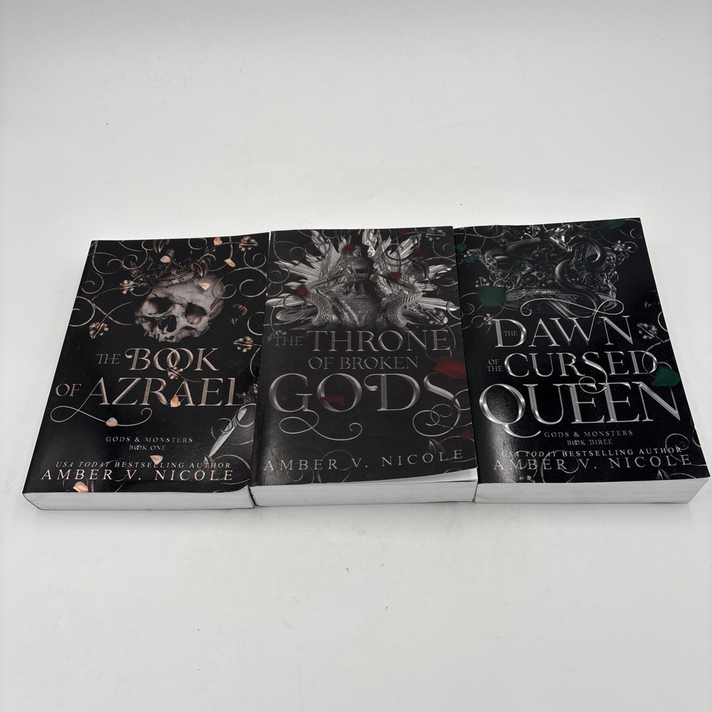Gods & Monsters Series Set Amber V Nicole 1-3 Book Azrael Throne Dawn