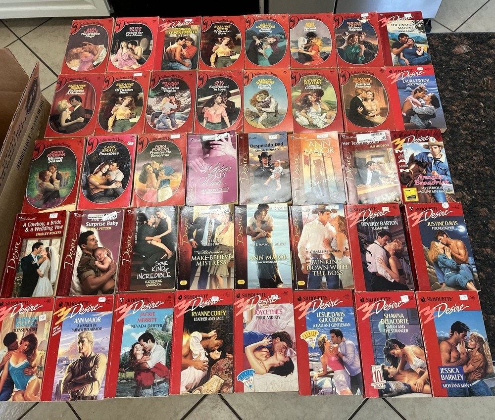 20 Random Silhouette Desire Edition Paperbacks Lot Books Steamy Romances