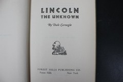 Lincoln The Unknown Dale Carnegie 1932 First Edition Award Biography HC Signed