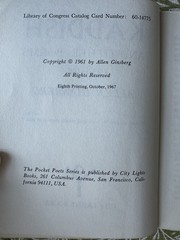 Allen Ginsberg – Kaddish and Other Poems, 1958-1960 – 8th Printing