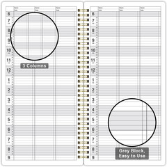 3 Column Appointment Book – Daily and Hourly Schedule Book with 200 Pages
