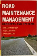 Road Maintenance Management Concepts and Systems HTF Book CIVIL ENGINEERING