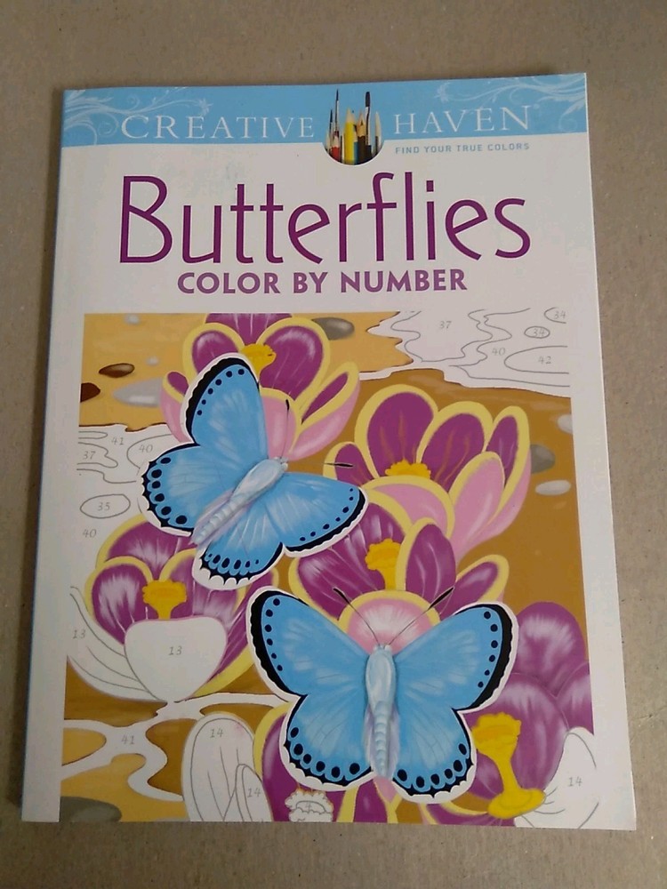 Creative Haven Butterflies Color by Number Coloring Book by Jan Sovak and…