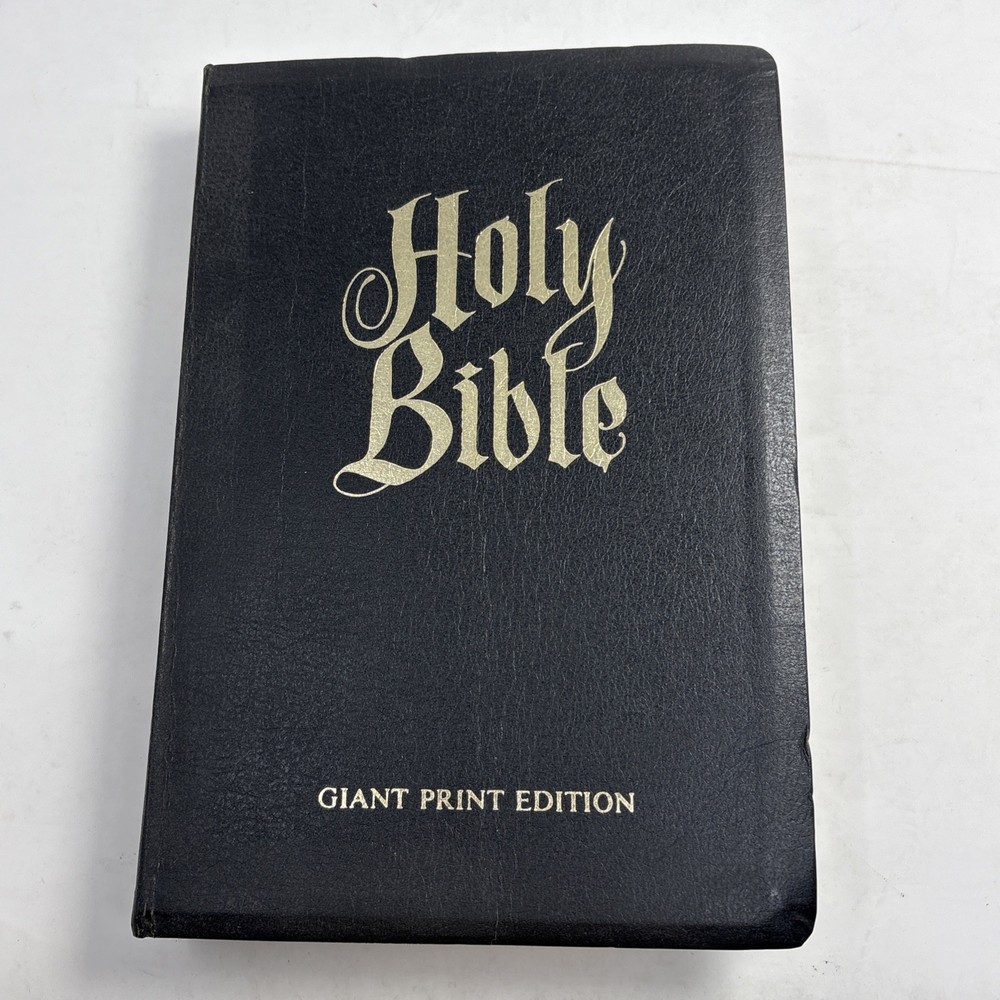 1973 NEW Regency Holy Bible KJV Giant Print Red Letter Edition Black CLEAN
