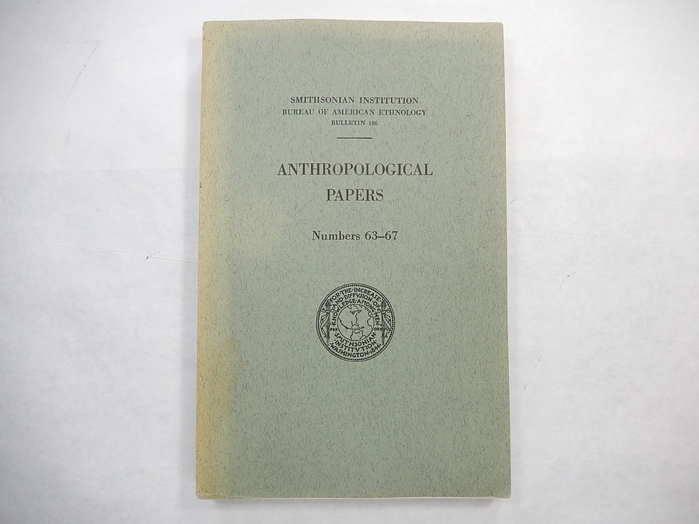 Smithsonian American Ethnology, Anthropological #s 63-67, Ecuador