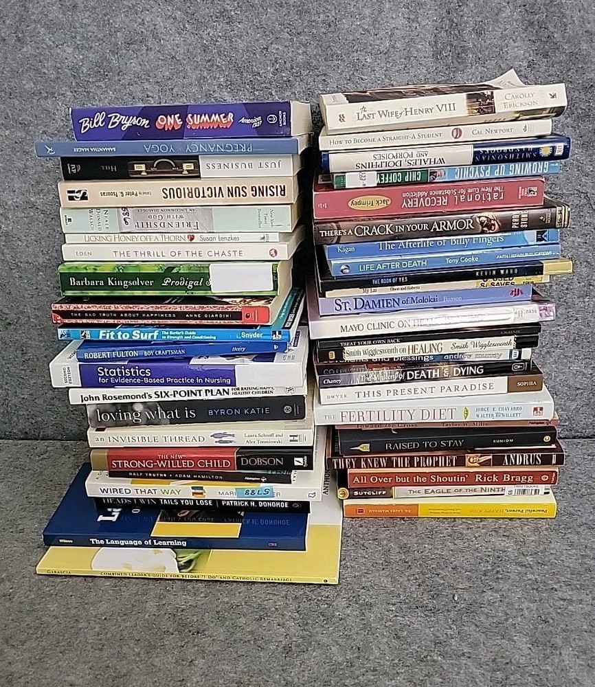 Big RANDOM MIX Lot 42 Paperback Fiction & Nonfiction Literature Mix Of Titles
