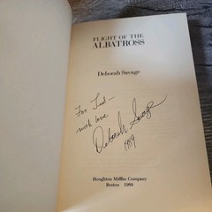 FLIGHT OF THE ALBATROSS By Deborah Savage – Hardcover, DJ, SIGNED First Ed.
