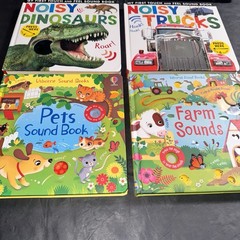 4 Kids Interactive & Sound Books Usborne Tiger Tales Farm Pets Trucks Dinos