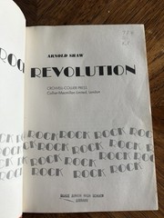 The Rock Revolution Arnold Shaw HCDJ First Printing 1969 Ex-library