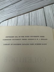 Coleridge on the Seventeenth Century Brinkley 1955 HC Duke Univ Press