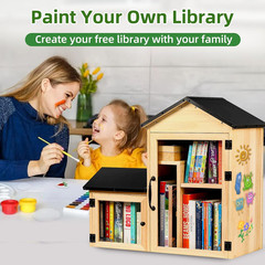 Outdoor Library Book Box – Solid Wood, Waterproof, Adjustable Compartments