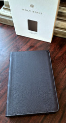 ESV Large Print Compact Bible, Red Letter (Buffalo Leather, Deep Brown) NEW