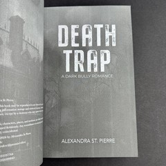 Deathtrap Alexandra St. Pierre 2024 Independent Trade Paperback Black Pages