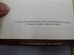 Vintage KJV Holy Bible Cambridge Univ. Press Water Buffalo Calfskin