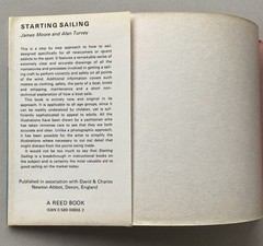 Starting Sailing by James Moore & Alan Turvey (1974 HCDJ) Vintage Instructional