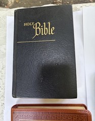 Lot 3 Bibles Leather Vtg King James + ABR + Compact Thinline Go Anywhere Black