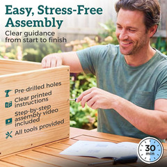 Little Library Box Outdoor Kit – Solid Wood Free Little Library with Metal Roof