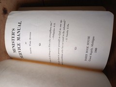 Vtg Ministers Service Manual Samuel Ward Hutton 1965 Hardcover Baker Book House