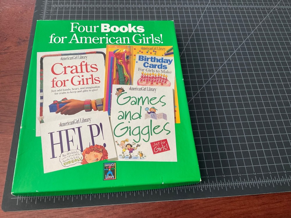 Four Books for American Girls Pleasant Co Crafts Help Cards Games Box Set Vtg 95