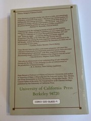 Society and the Holy in Late Antiquity by Peter Brown (Paperback) 1989
