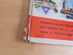 Vintage 1959 Rand McNally World Atlas Full Color Maps 31 Pages Hardcover Book