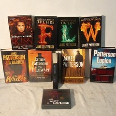 Lot of 8 James Patterson Mixed Books PB & HC + 2 Bonus CD AUDIOBOOKS!