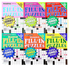 NEW Lot of 9 Penny Press Dell Original Super Jumbo Fill In Puzzle Books