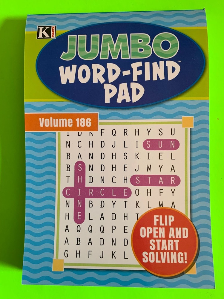 Kappa Jumbo Word-Find Pad Digest Puzzle Book Vol #186