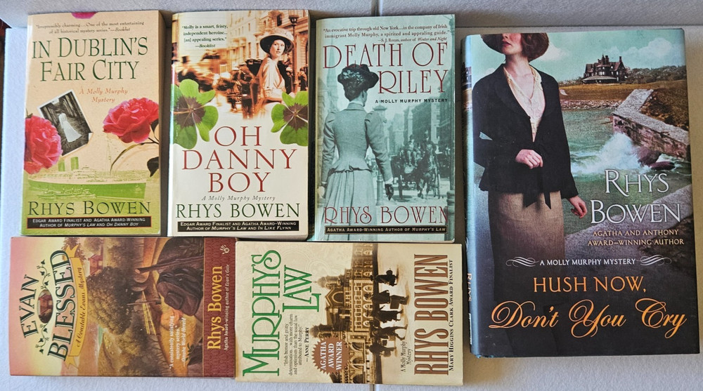 Lot: 6 Rhys Bowen Mystery Novels St. Martin’s Crime Novels. One 1st Edition HC