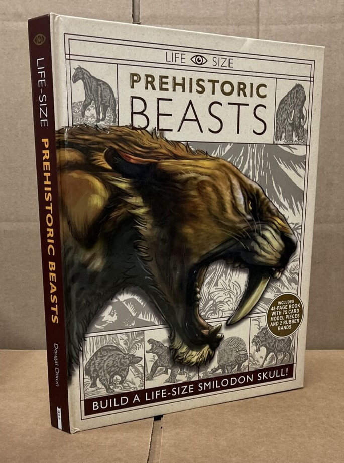 Life Size Prehistoric Beasts Inc 48 pg bk, w/75 model pcs and 2 rubber bands