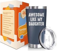 Cool 20 Oz Stainless Steel Tumbler for Dad: Gifts from Daughter, Fun Design