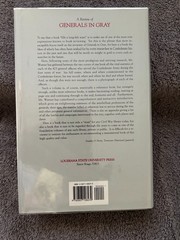 Generals in Gray – Lives of the Confederate Commanders by Ezra T. Warner