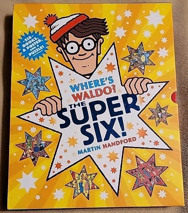 Where’s Waldo? The Super Six! 6-Book Boxed Set w/Puzzle & Poster Martin Handford