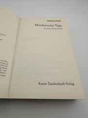 Andreas Franz Mörderische Tage Knaur Taschenbuch German