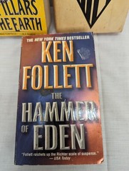 Ken Follet Novels Lot of 3 Triple The Pillars of The Earth & The Hammer of Eden