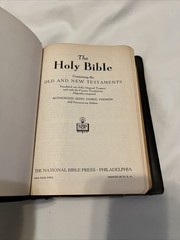 Vintage The Holy Bible The National Bible Press KJV Self-Pronouncing 1940