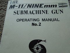 Cobray M-11 9mm SWD, Inc. Operating Book No2 24 Pages NEW