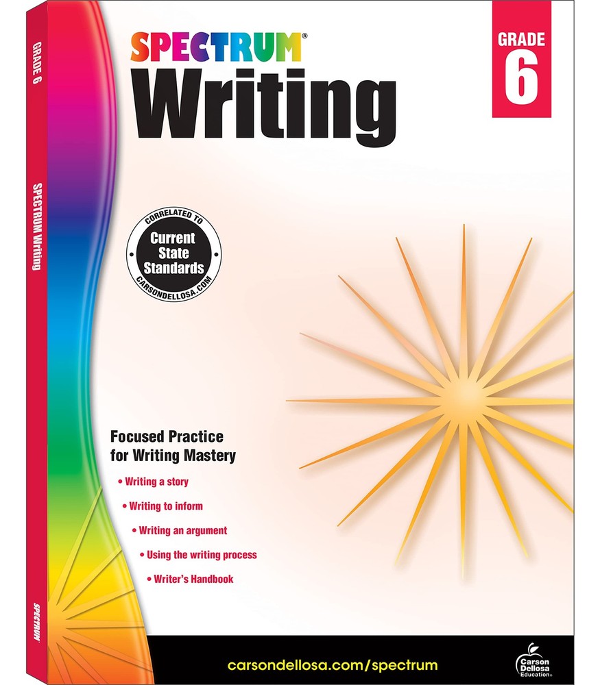 Spectrum 6th Grade Writing Workbooks, Ages 11 to 12, 6th Grade Writing, Info…