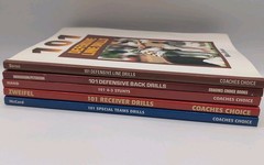 Lot Of 5 Coaches Choice 101 Football Books Team Defensive Receiver Stunts Drills